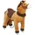 aiyaplay Reitpferd, Spielpferd zum Reiten mit Sattel Rollen, 75 cm Stehpferd Plüschpferd