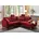 Home Affaire Ecksofa »Palmera L-Form«, Federkern, wahlweise mit Bettfunktion und mit/ohne Stauraum, rot