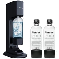 Spinel Soda BubbleON Wassersättiger + 2 Schwarze 1L-Flaschen - Schwarz