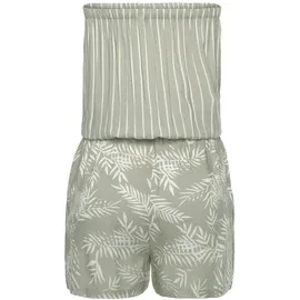 LASCANA Kurzoverall Damen schilfgrün-creme bedruckt Gr.42