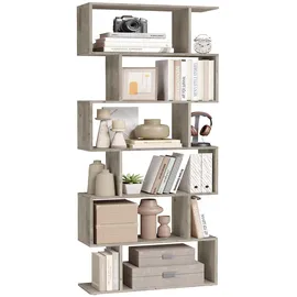 VASAGLE Bücherregal 70 x 24 x 191,6 cm Greige