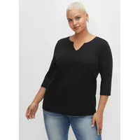 Sheego T-Shirt 3/4-Arm-Shirt schwarz 56/58