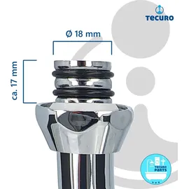 tecuro HU-Auslauf für Stand- und Wandarmaturen Edelstahl verchromt - 130 mm