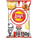 Lay's KFC Kentucky Fried Chicken - Knusprig gewürzte Kartoffelchips für eine gelungene Party (9 x 150 g)