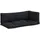 vidaXL Palettenkissen 3 St. 60 x 40 x 20 cm Schwarz/Karomuster