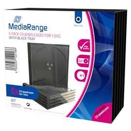 MediaRange BOX31 5er-Pack CD-Jewelcases für 1 Disc schwarz