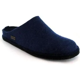 HAFLINGER Soft Filzpantoffeln aus Wollfilz Hausschuh Blau 48 EU