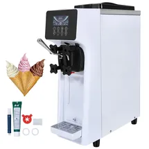 Vevor Kommerzielle Eiscreme-Maschine, 10 L/h Leistung, 900 W, Softeismaschine für eine Geschmacksrichtung, auf der Arbeitsplatte, mit 4 L Trichter,