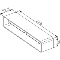 FABER S.p.A. Flachkanal Verbinder 226 x 60 mm