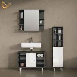 livinity Fucino Midischrank 30 x 130,6 x 30 cm Weiß