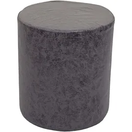 Mendler 2er-Set Sitzhocker und Beistelltisch HWC-K48, Kaffeetisch Tisch Hocker, MVG-zertifiziert MDF Metall Kunstleder ~ schwarz