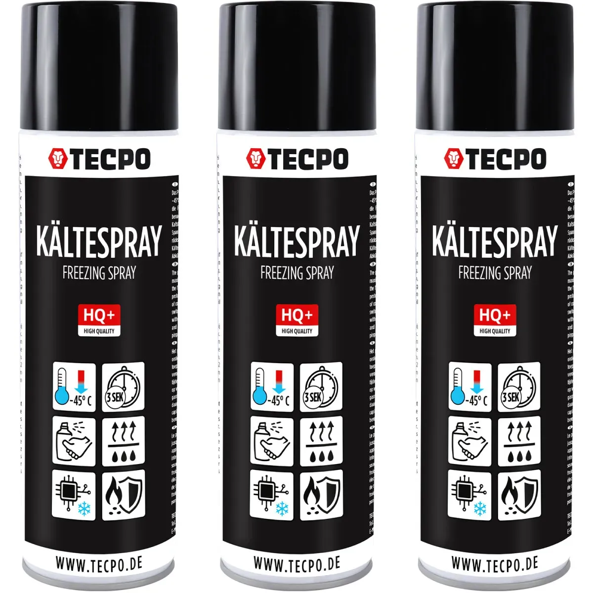 3x TECPO Kältespray Kühlspray, 500 ml
