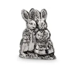 Hase Liebespärchen Kunststein 12,8 x 5,6 x 16,0cm