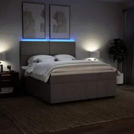 vidaXL Boxspringbett 180 x 200 cm Taupe
