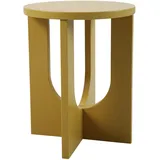 [en.casa] Beistelltisch, Kysdajore rund 40x50x40 cm Senfgelb Ø40 x 50 cm)