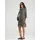 Comma, Kleid Plissiertes Chiffon-Kleid mit Leo-Print Beige 38