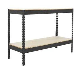 SimonRack Metallregal ohne Schrauben mit Simonforte 2 Regale 2 Regale. Anthrazitfarbe/Holz 900x1500x750 mm