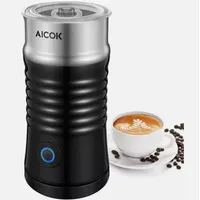 Aicok Elektrischer Milchaufschäumer | Antihaftbeschichtung Schwarz