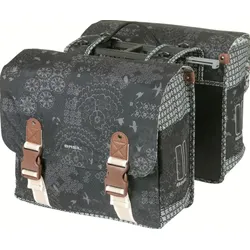 BASIL Bohème Double Bag MIK 2.0 - 35 l Doppeltasche wasserabweisend mit Reflektion & MIK 2.0-Adapterplatte