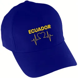 multifanshop Baseballcap - Ecuador - Herzschlag - Druck gelb - Mütze