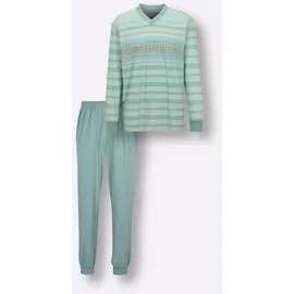 wäschepur Schlafanzug Langarm Blau 48/50