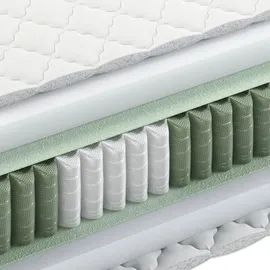 MSS e.K. MedicSpring 2-in-1 Taschenfederkern 160 x 200 cm H2/H3