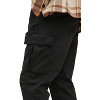 JACK & JONES Cargohose »STACE Trucker in Schwarz-W32 / L32