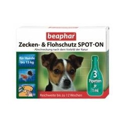 Beaphar Zecken- und Flohschutz Spot-On 3 x 1 für kleine Hunde