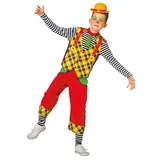 Metamorph Kostüm Clown Oleg, Kunterbunte Klamotte für kleine Knallchargen gelb 116