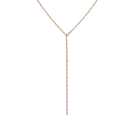 Elli Y-Kette Figaro Basic Trend Verstellbar 925 Silber Roségold