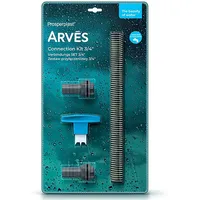 ARVES Regentonnen-Verbindungs-Set 3/4 Zoll Kunststoff basalt