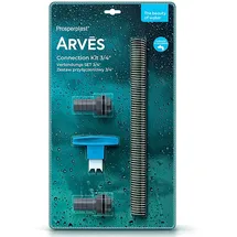 ARVES Regentonnen-Verbindungs-Set 3/4 Zoll Kunststoff basalt