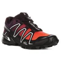 Salomon Speedcross Schnürung Außen Netz Herren Turnschuh Schwarz IN Orange UK 7