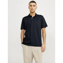 Poloshirt JACK & JONES "JPRCCRODNEY SS POLO SN", Herren, Gr. L, blau (night sky), Jersey, Obermaterial: 60% Baumwolle, 40% Polyester, unifarben, Basic, regular fit, Kurzarm, Shirts