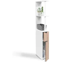 IDMarket Wc-m√∂bel Regal Holz Willy 2 Türen Weiß Und Buche