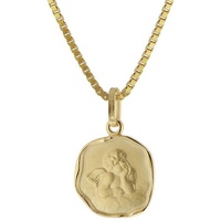 Acalee 50-1031 Kinder-Halskette mit Schutzengel 333/8K Gold, 38 cm