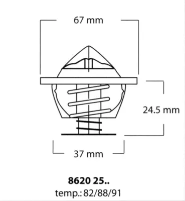 TRISCAN Thermostat, Kühlmittel 86202591 für Volvo Skoda Mercedes
