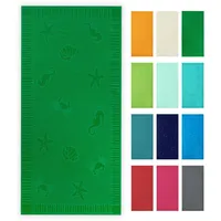 ZOLLNER Strandtuch,, Grün, 100x200 cm, Oeko-Tex® Standard 100, Badtextilien,