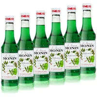 6x Monin Pfefferminz Sirup, 250 ml Flasche