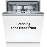 BOSCH vollintegrierbarer Geschirrspüler "SMV4EVX09E", Energieeffizienz: B, silber (weiß), B:59,8cm H:81,5cm T:55cm, Geschirrspüler, Automatische Türöffnung für Effizienz, flexible Körbe & Schubladen, vollintegrierbarer Geschirrspüler