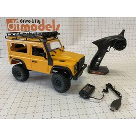 DF-Models RC-Auto Land Rover Defender 90 Crawler 4WD RTR gelb 1:12 (12609536)