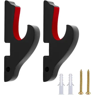 Katana Halterung Wand aus Holz Schwert Halter Wandhalterung Samuraischwert Schwerthalter Gepolstert con Samtgepolstert für Katana Lichtschwert Demon Slayer Cosplay Deko Schwerter inkl. Montageset