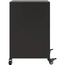 vidaXL Nachttisch Schwarz 36x39x59 cm Stahl