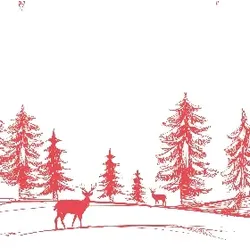 Tischtuch 100x100 Winter Rot 25Stk