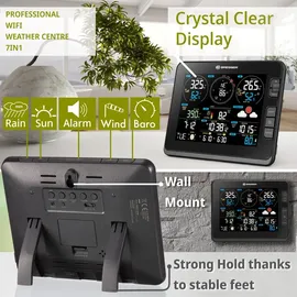 Bresser 7in1 Wifi With Light Intensity And Uv Measurement Function Wsx3001 Cm3lc2 Wetterstation - Black - One Size