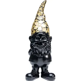 Kare DESIGN Deko Figur Zwerg Standing, Schwarz, gold (goldfarben), B:18cm H:61cm T:22cm, Polyresin, Dekofiguren,