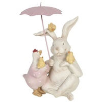 Clayre & Eef Osterhase m. Huhn Osterdeko Schirm Tischdeko