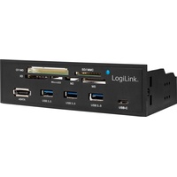 Logilink UA0341 Kartenleser USB 3.0 mit: 6-fach Schwarz
