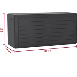 Kreher Kissenbox 280 l 120 x 60 x 60 cm Anthrazit
