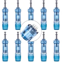 Microneedling Nadeln 10 Stück, 12 Pin-Ersatznadelpatronen für Dermapen M8S/A8S/A9, 10 Stück/Packung, 3 Steckplätze Design